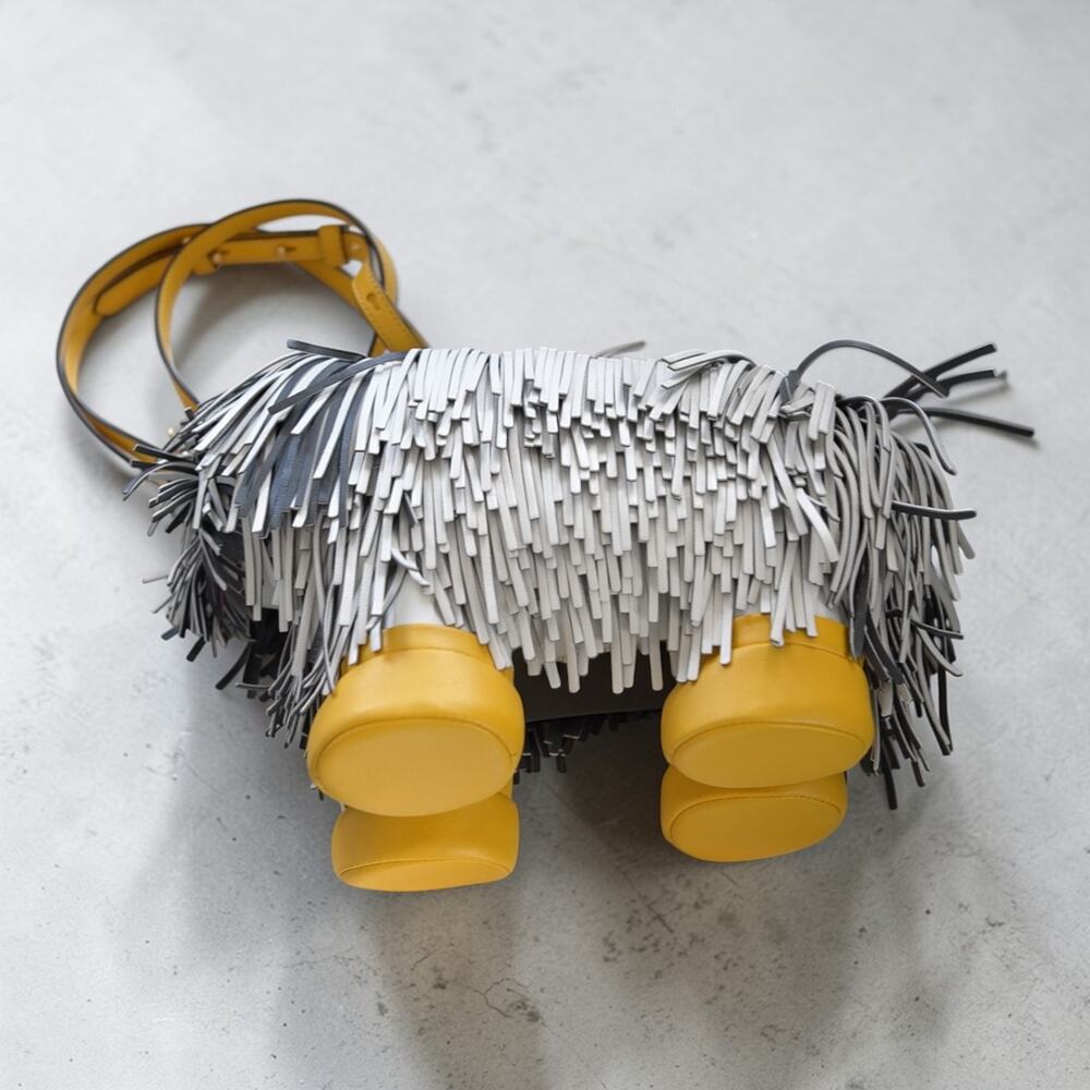 Kate Spade Showdog Fringed 3D Dog Leather Crossbody Bag KB164 Mint Rare - Picture 6 of 16